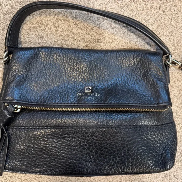 Kate Spade Black Pebble Leather Crossbody Bag - Picture 2 of 5